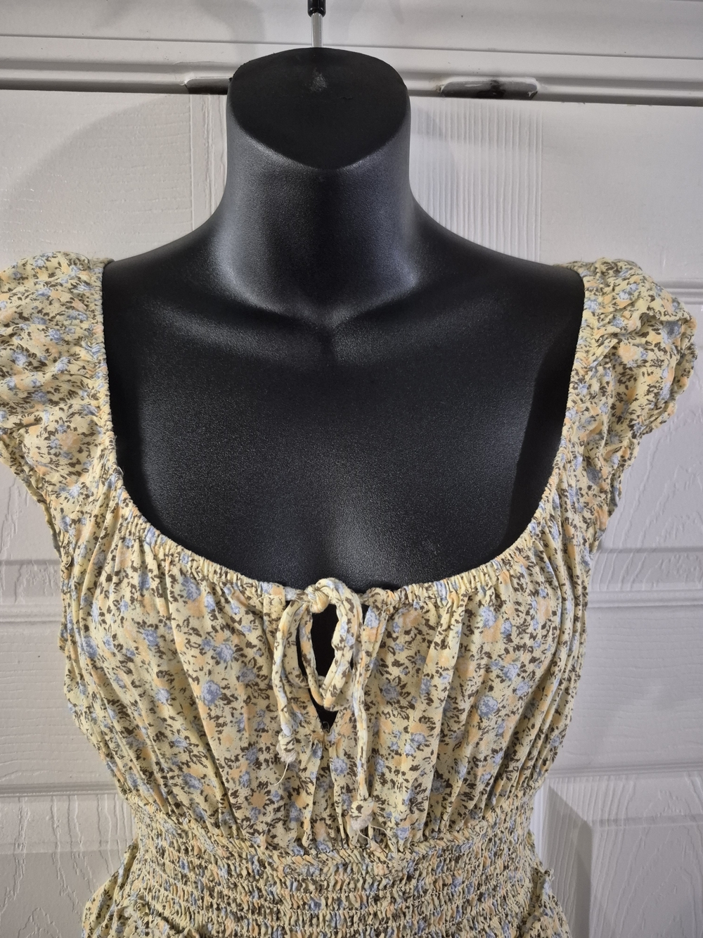wild fable Yellow Floral Smocked Tiered Mini Dress - Picture 2 of 6